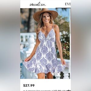 NWT Cupshe Ornate Plunging Mini Dress